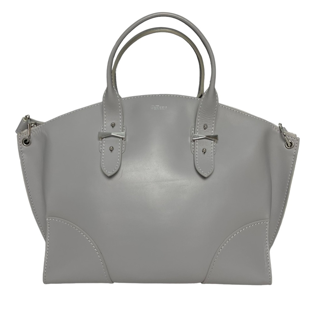 ALEXANDER McQUEEN LEGEND MEDIUM GRAY CONVERTIBLE SATCHEL - Picture 4 of 14